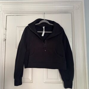 Lululemon black funnel neck quarter zip sweatshirt